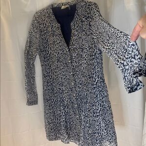 Vineyard Vines Blue and White Abstract Dress